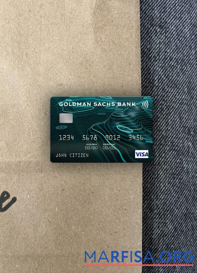 Blank USA Goldman Sachs Bank visa card photolook front sample